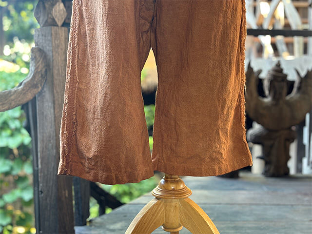 asana HEMP100% 厚手 作務衣 パンツ・草木染め