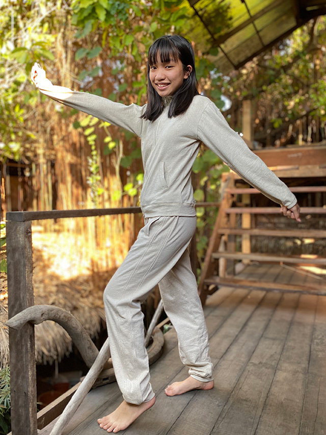 asana ヘンプコットン ジャージ パンツ・きなり【パヤカ