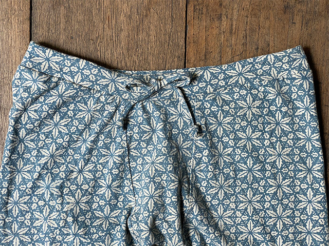 asana ヘンプコットン 厚手 麻柄プリント インナーパンツ