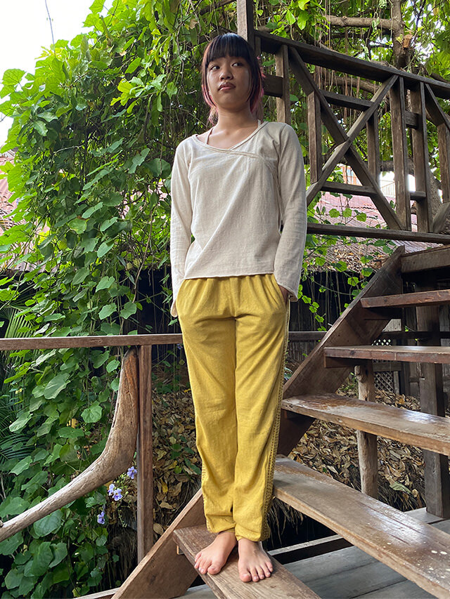 本日のみ大大値下げPAYAKA asana asana ヘンプコットン NEW メンズ Tee・きなり【パヤカ