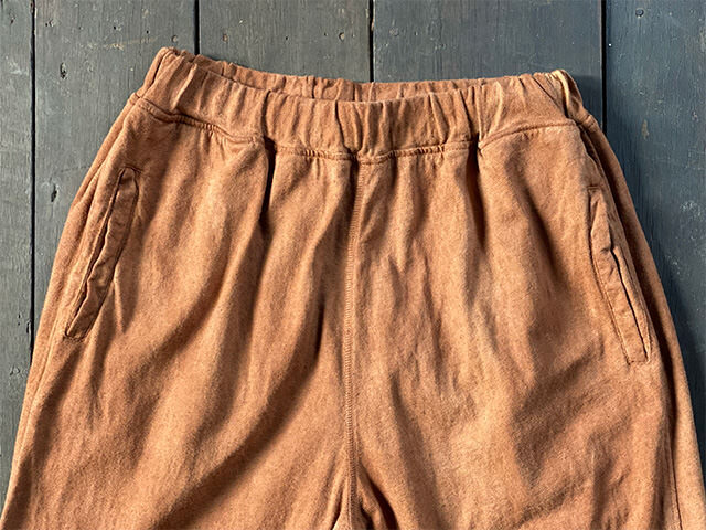 asana ヘンプコットン 厚手 ジャージ パンツ・草木染め