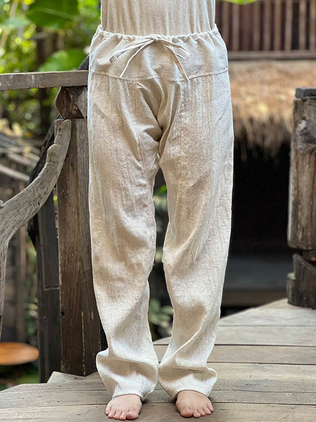 asana HEMP100% レンテン パンツ・きなり【パヤカ オンラインショップ】