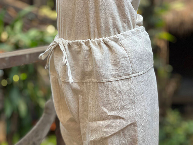 asana HEMP100% 厚手 レンテン パンツ・きなり