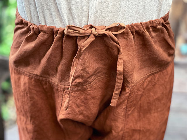 asana HEMP100% 厚手 レンテン パンツ・きなり