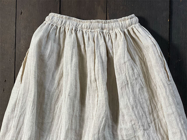 asana 麻100% ガーゼ パンツ・きなり