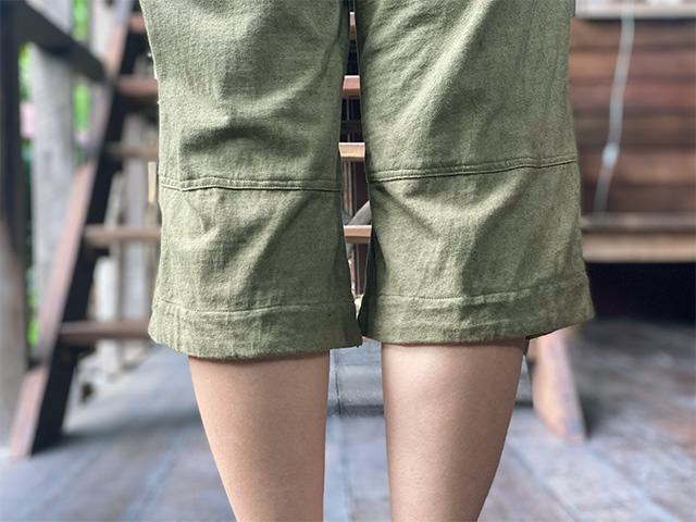 asana ヘンプコットン 厚手 ショートパンツ・きなり