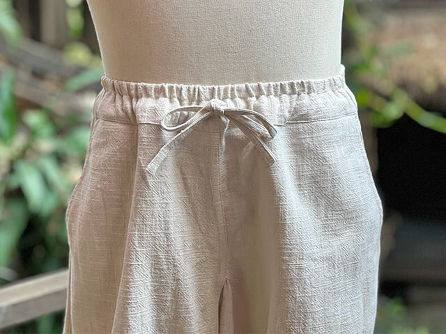 asana HEMP100% 厚手 NEW 作務衣 パンツ・きなり