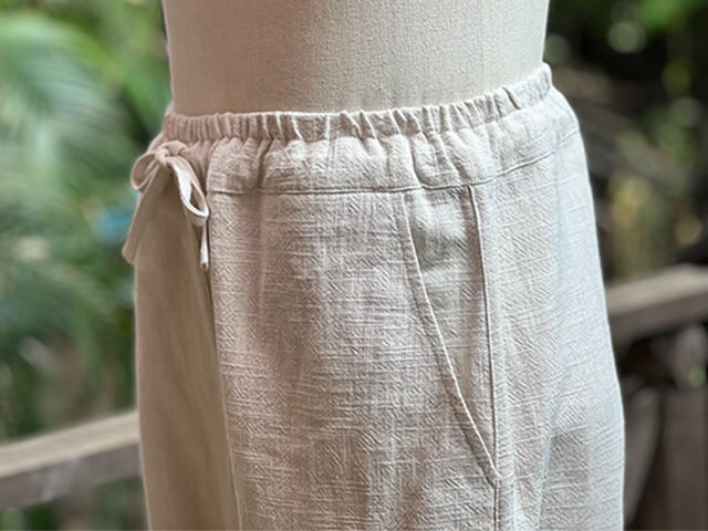 asana HEMP100% 厚手 NEW 作務衣 パンツ・きなり