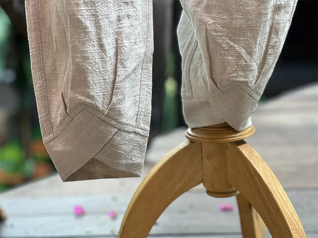 asana HEMP100% 厚手 NEW 作務衣 パンツ・きなり