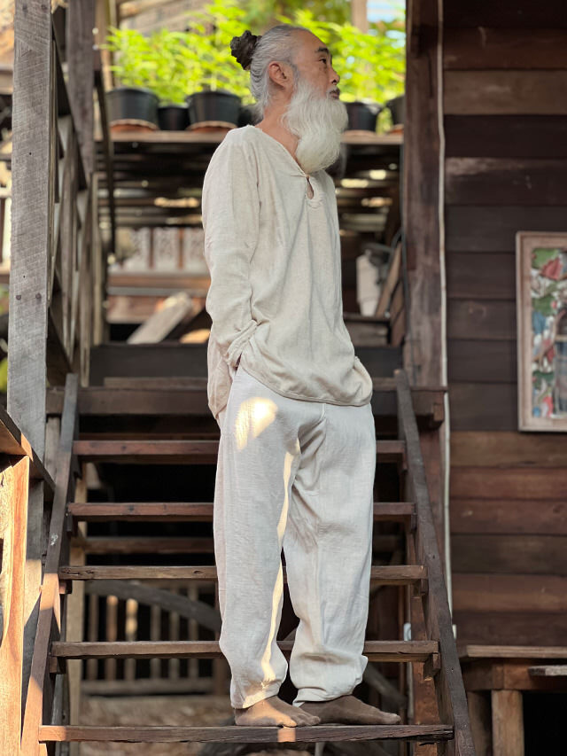 asana HEMP100% 厚手 NEW 作務衣 パンツ・きなり【パヤカ オンライン