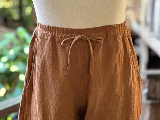 asana HEMP100% 厚手 NEW 作務衣 パンツ・草木染め