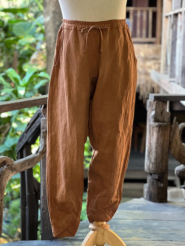 asana HEMP100% 厚手 NEW 作務衣 パンツ・草木染め【パヤカ