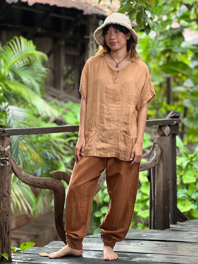 asana HEMP100% 厚手 NEW 作務衣 パンツ・草木染め【パヤカ オンライン