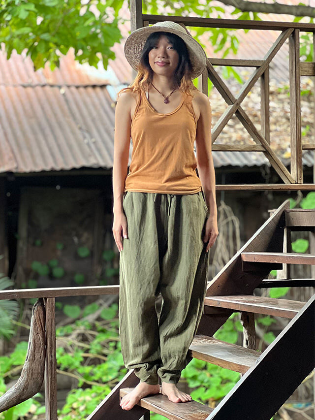 asana HEMP100% 厚手 NEW 作務衣 パンツ・草木染め【パヤカ オンライン