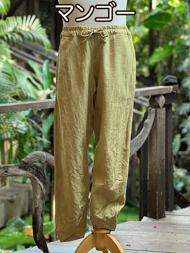 草木染め ヨガウエア　“浄化のログウッド染め” パンツ　ジョッパーズパンツ asana HEMP100% 厚手 NEW 作務衣 パンツ・草木染め【パヤカ オンライン