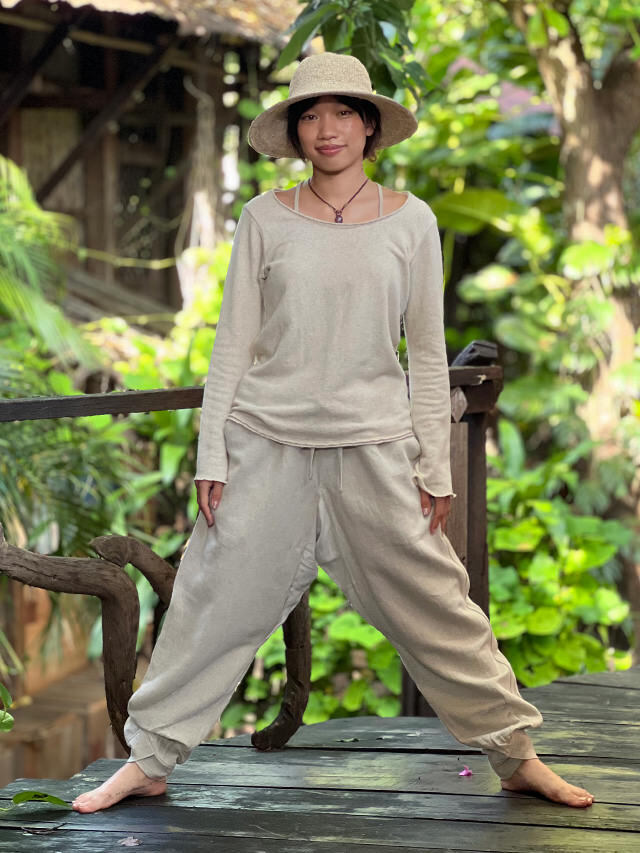 asana HEMP100% 厚手 NEW 作務衣 パンツ・きなり【パヤカ オンライン