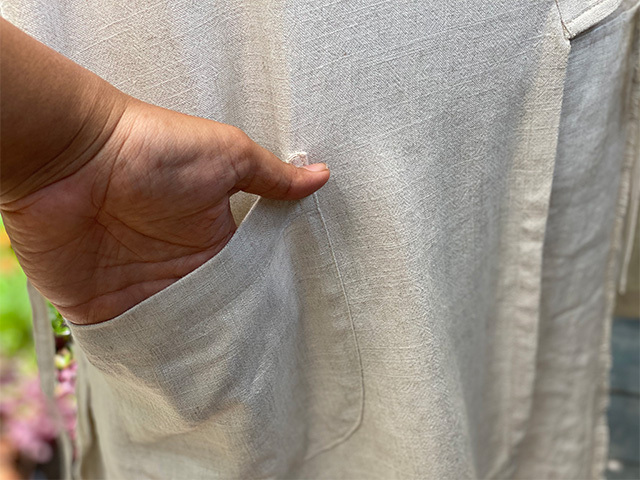 asana HEMP100% テロテロ 作務衣・きなり