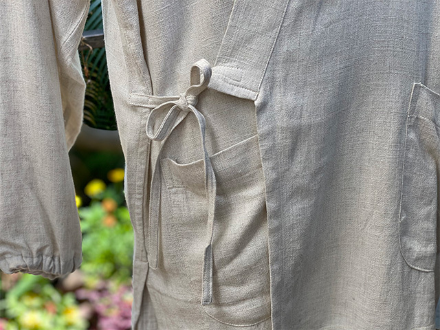 asana HEMP100% テロテロ 作務衣・きなり