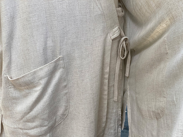 asana HEMP100% テロテロ 作務衣・きなり