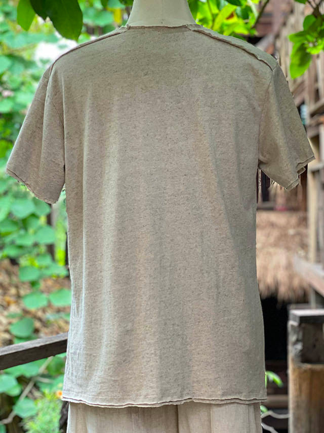 asana ヘンプコットン NEW メンズ Tee・きなり【パヤカ