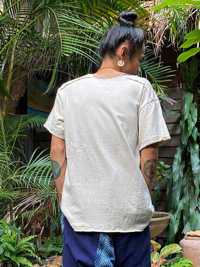 asana ヘンプコットン NEW メンズ Tee・きなり【パヤカ