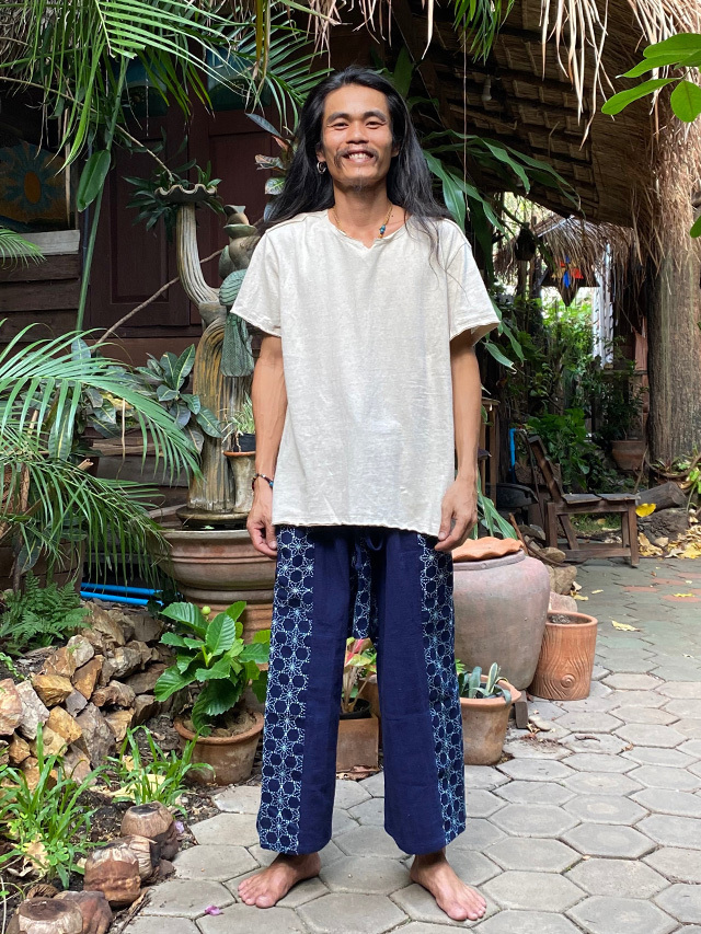 asana ヘンプコットン NEW メンズ Tee・きなり【パヤカ