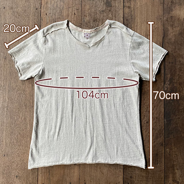 asana ヘンプコットン 厚手 NEW メンズ Tee・きなり