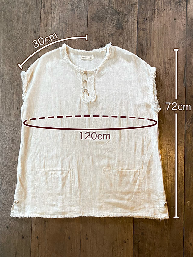 asana HEMP100% テロテロ 縄文シャツ・きなり