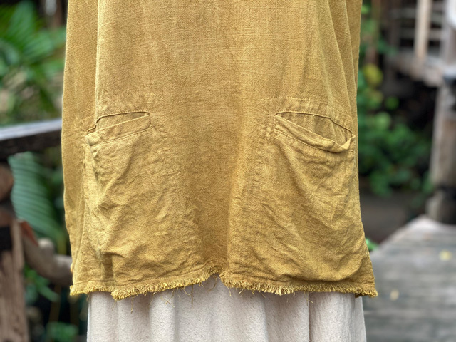 asana HEMP100% テロテロ 縄文シャツ・草木染め