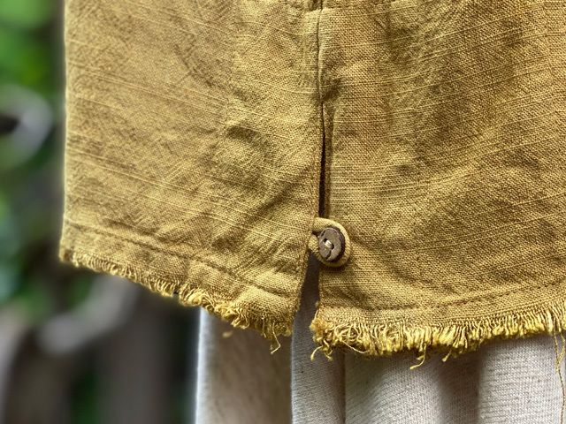 asana HEMP100% テロテロ 縄文シャツ・草木染め