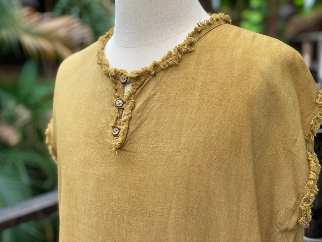 asana HEMP100% テロテロ 縄文シャツ・草木染め