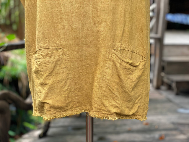 asana HEMP100% テロテロ 縄文シャツ・草木染め