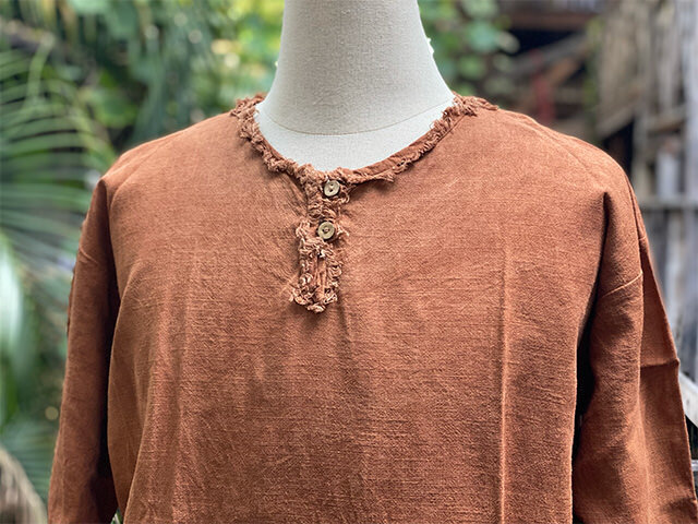 asana HEMP100% テロテロ ゆったり シャツ・草木染め