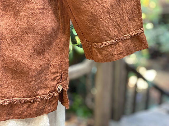 asana HEMP100% テロテロ ゆったり シャツ・草木染め