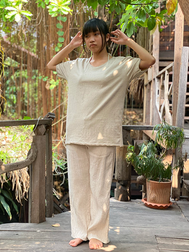 asana ヘンプコットン 厚手 メンズTee・きなり【パヤカ オンライン