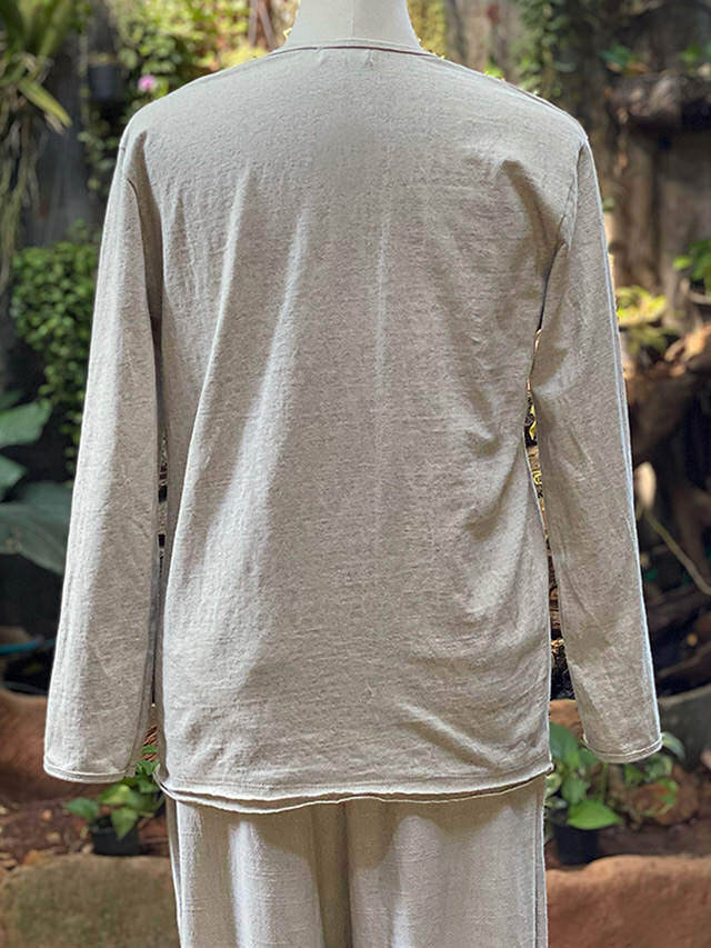 asana ヘンプコットン 厚手 ロングスリーブ・きなり【パヤカ