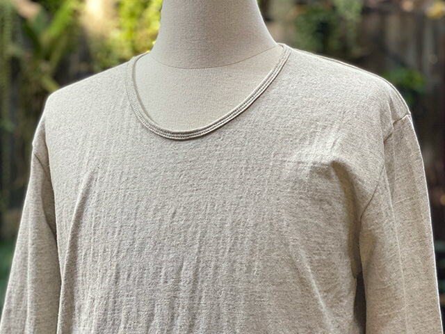 asana ヘンプコットン 厚手 ロングスリーブ・きなり【パヤカ