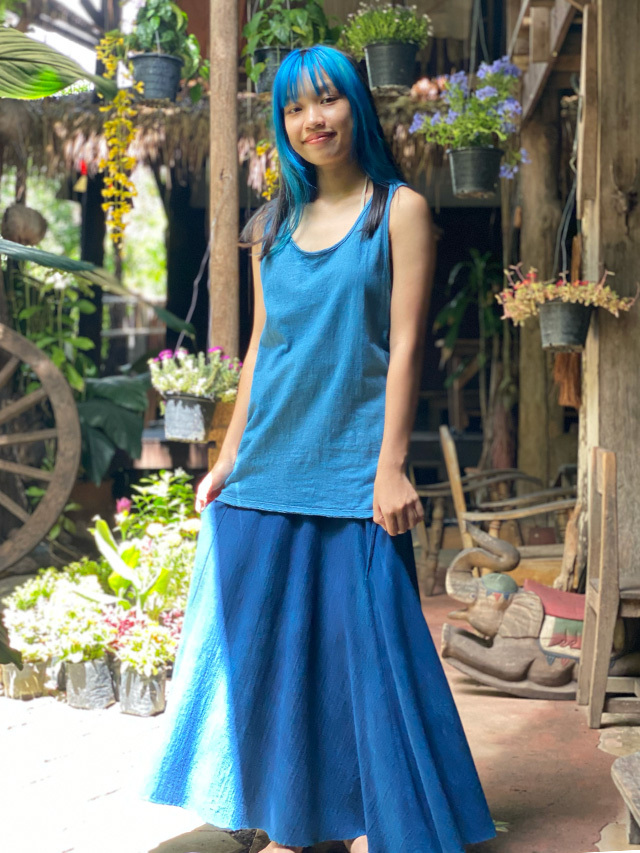 asana ヘンプコットン 厚手 メンズ タンクトップ・草木染め【パヤカ