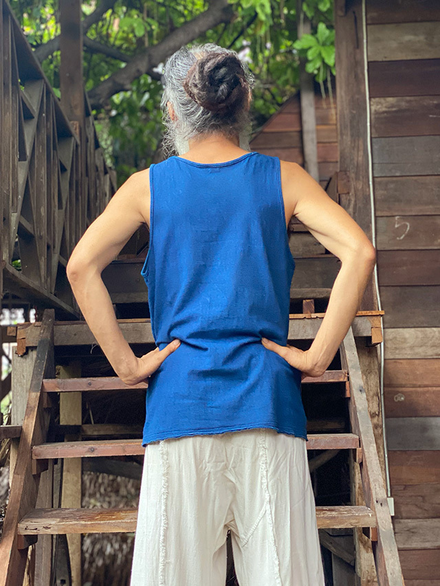 asana ヘンプコットン 厚手 メンズ タンクトップ・草木染め【パヤカ