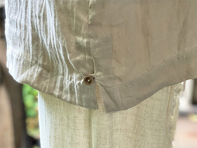 asana 麻100% ゆったり シャツ・きなり