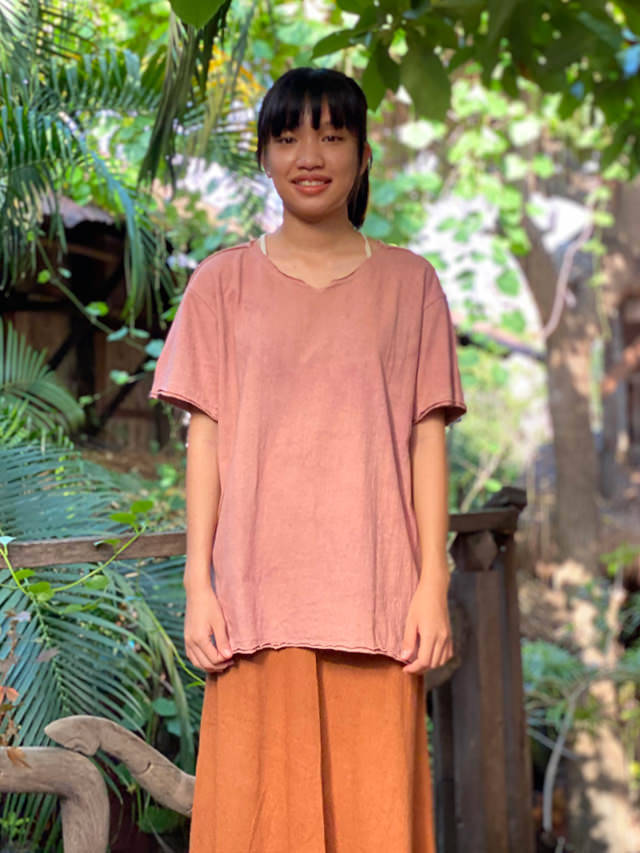 asana ヘンプコットン NEW メンズ Tee・草木染め【パヤカ