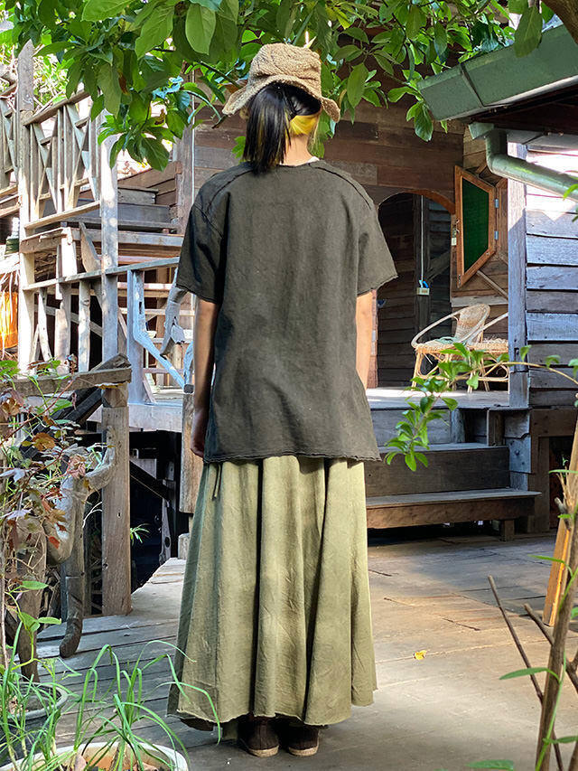 asana ヘンプコットン NEW メンズ Tee・草木染め【パヤカ