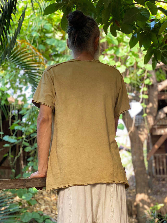本日のみ大大値下げPAYAKA asana asana ヘンプコットン NEW メンズ Tee・草木染め【パヤカ