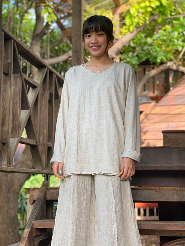 asana ヘンプコットン 厚手 NEW ロングスリーブ・きなり【パヤカ