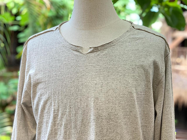 asana ヘンプコットン 厚手 NEW ロングスリーブ・きなり