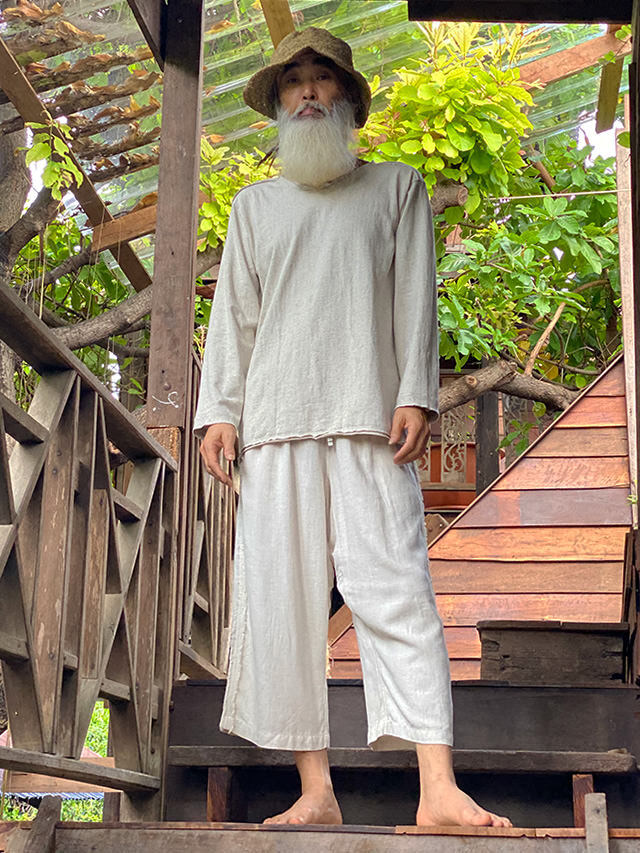 asana ヘンプコットン 厚手 NEW ロングスリーブ・きなり【パヤカ