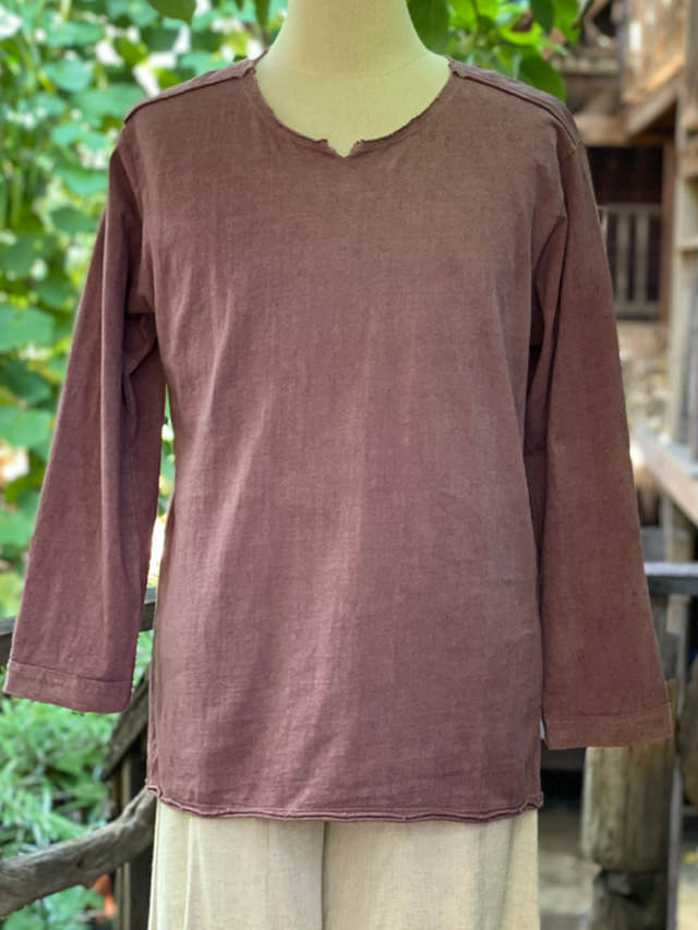 asana ヘンプコットン 厚手 NEW ロングスリーブ・草木染め【パヤカ
