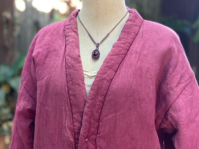 asana HEMP100% ふかふか リバーシブル はんてん・草木染め