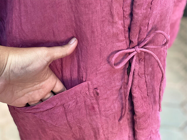 asana HEMP100% ふかふか リバーシブル はんてん・草木染め