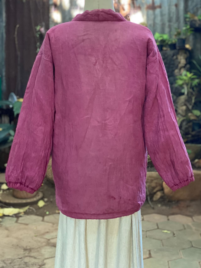 asana HEMP100% ふかふか リバーシブル はんてん・草木染め